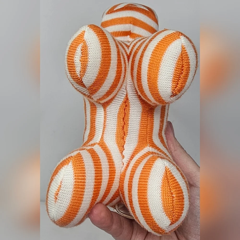 Jellycat Striped Orange White Geoffery Giraffe Soft Baby Chime Rattle Toy 9 in - Picture 6 of 13